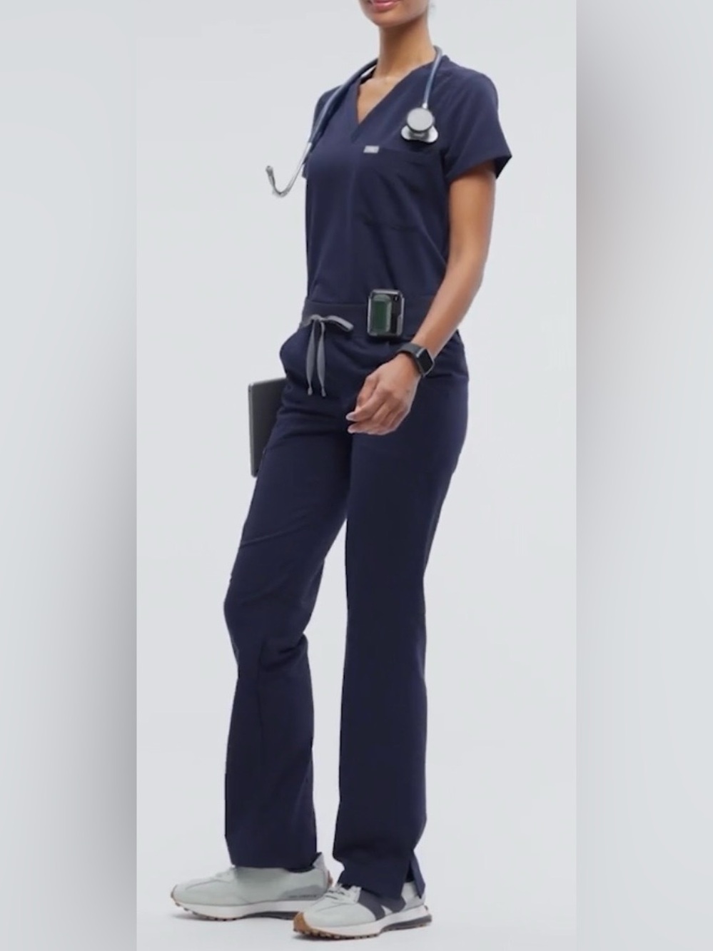 Figs Navy Scrub Set Yola Pants Size Small/Tall Catarina Top Size Small